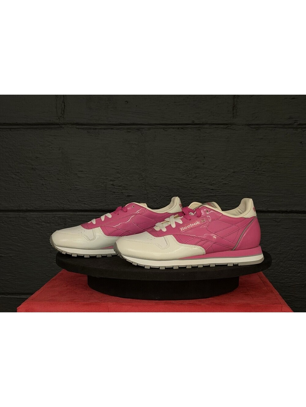 Reebok Classic Leather 50/50 White Pink W. 7 Vintage Y2K Collector Museum Grade
